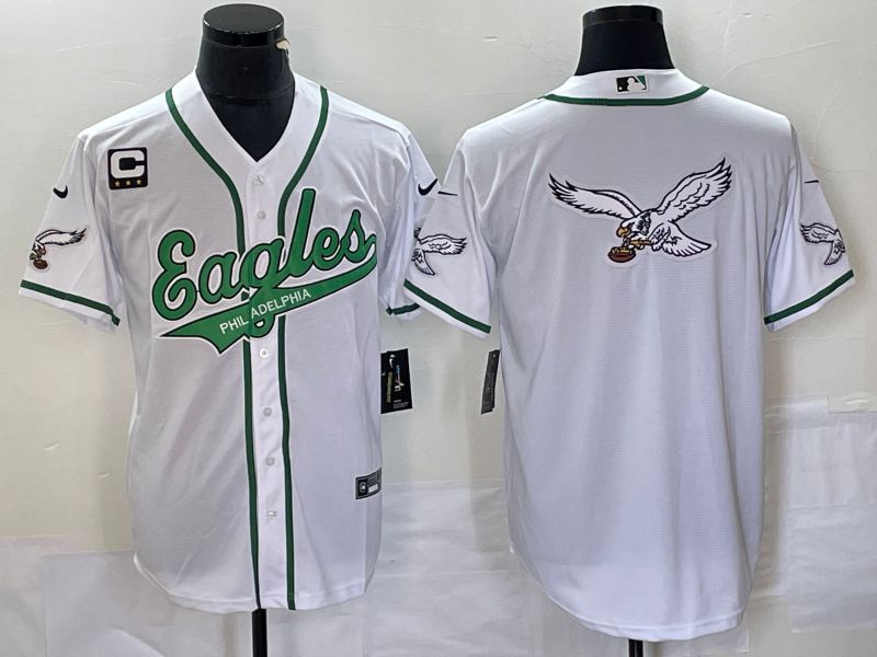 Men Philadelphia Eagles Blank White Nike 2023 Co Branding Game NFL Jersey style 6->philadelphia eagles->NFL Jersey